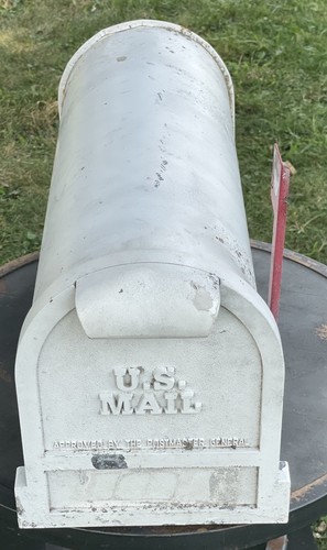 Vintage cast iron mailbox - cast,