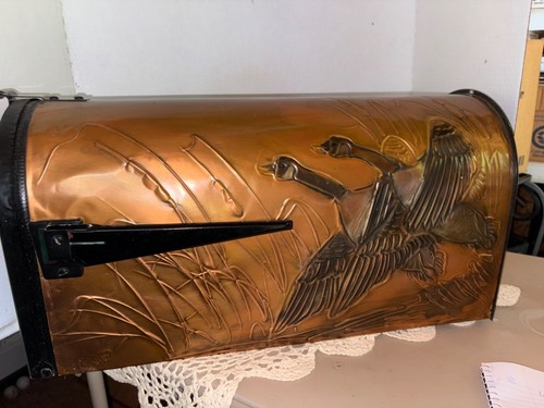Signed hentzi copper mailbox - signed,