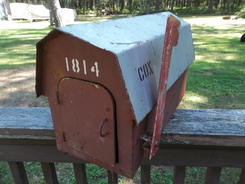 Vtg homemade welded red - red, barn